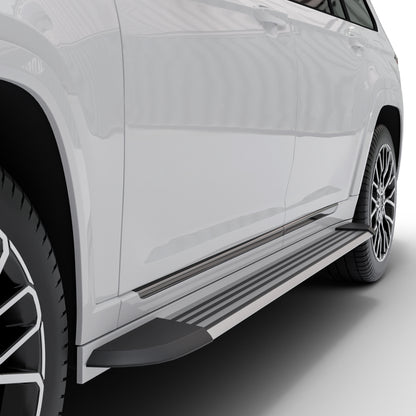 Vanguard Brushed Aluminum Side Steps & Running Boards Running Boards Running Board for 2021-2024 jeep grand cherokee l