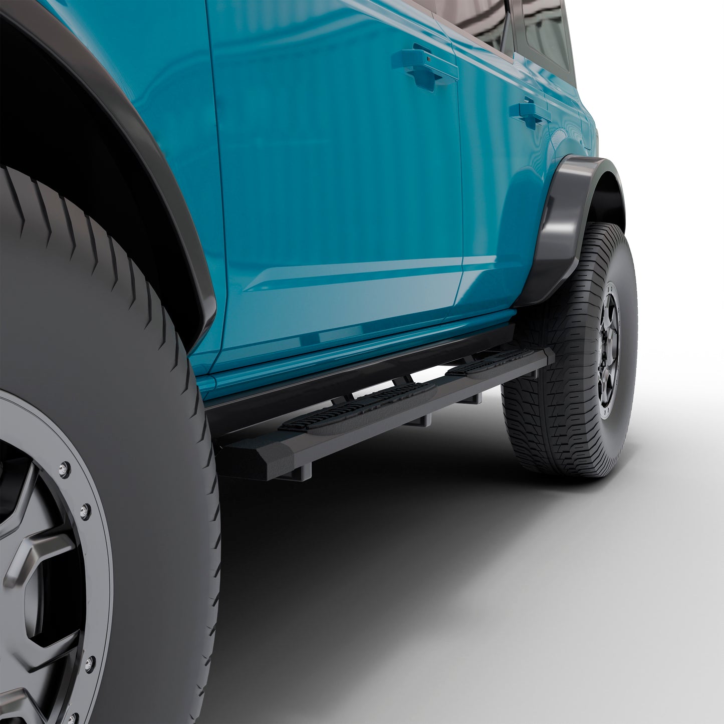 Vanguard Black Powdercoat Side Steps & Running Boards Running Boards Running Board for 2021-2024 ford bronco