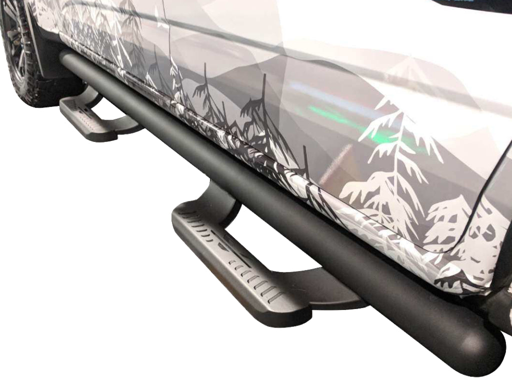 Vanguard Black Powdercoat Side Steps & Running Boards Side Steps Running Board for 2018-2025 jeep wrangler