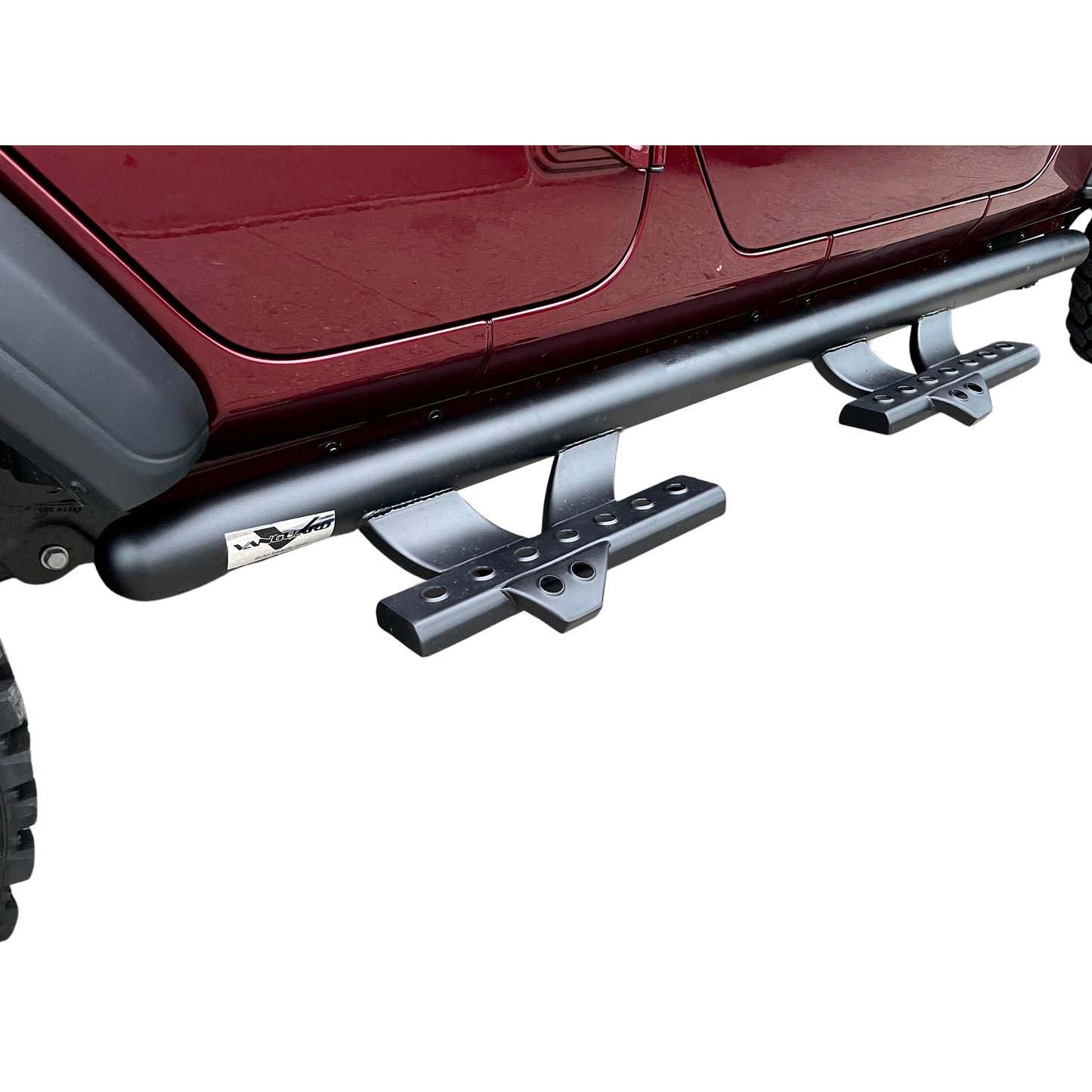 Vanguard Black Powdercoat Side Steps & Running Boards Side Steps Running Board for 2018-2025 jeep wrangler