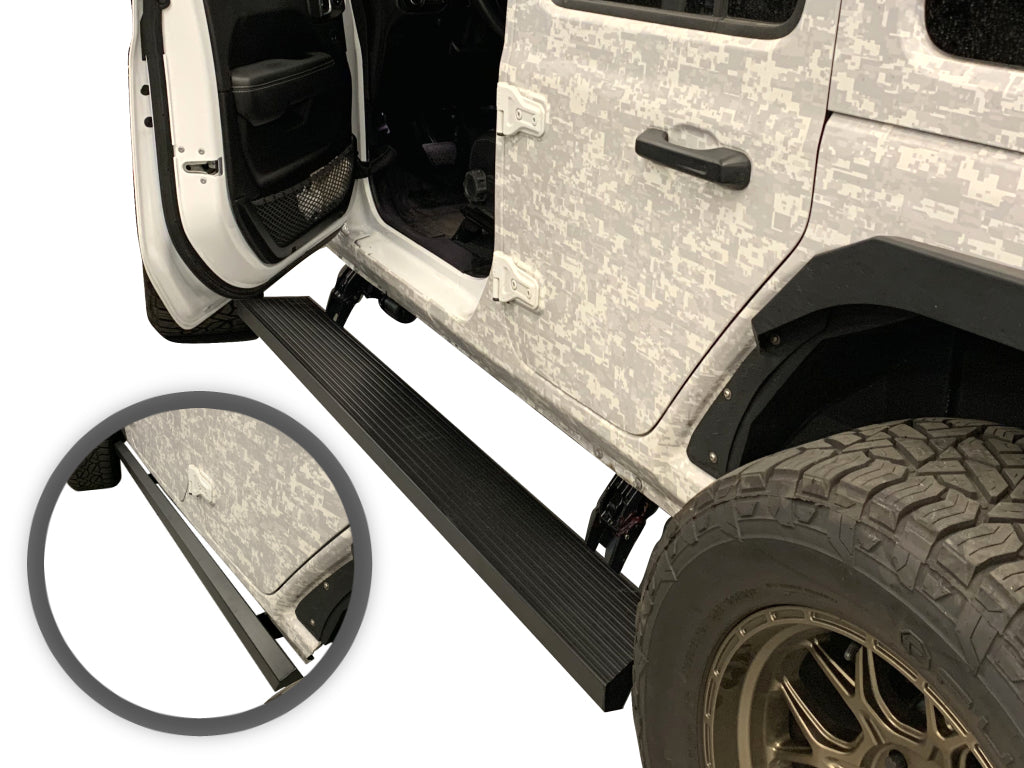 Vanguard Black Side Steps & Running Boards Side Steps Running Board for 2018-2025 jeep wrangler