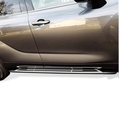Vanguard Brushed Aluminum Side Steps & Running Boards Running Boards Step Nerf Bar for 2020-2024 toyota highlander
