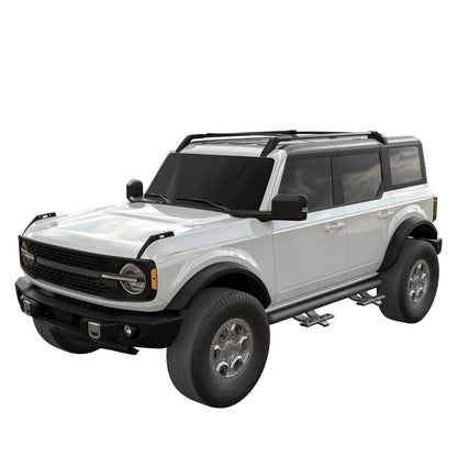 Vanguard Black Powdercoat Side Steps & Running Boards Side Steps Running Board for 2021-2024 ford bronco