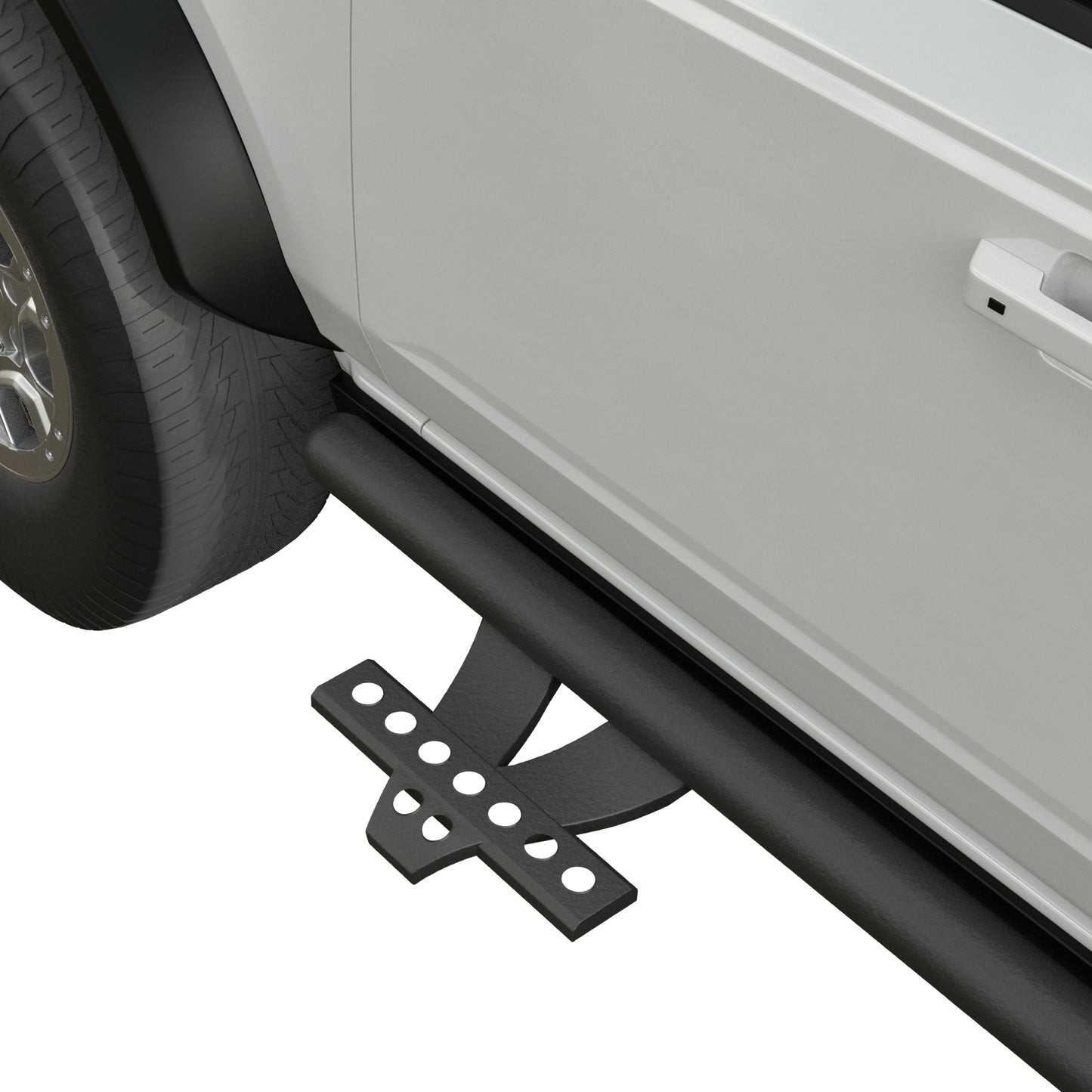 Vanguard Black Powdercoat Side Steps & Running Boards Side Steps Running Board for 2021-2024 ford bronco