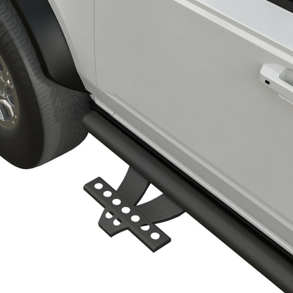 Vanguard Black Powdercoat Side Steps & Running Boards Side Steps Running Board for 2021-2024 ford bronco