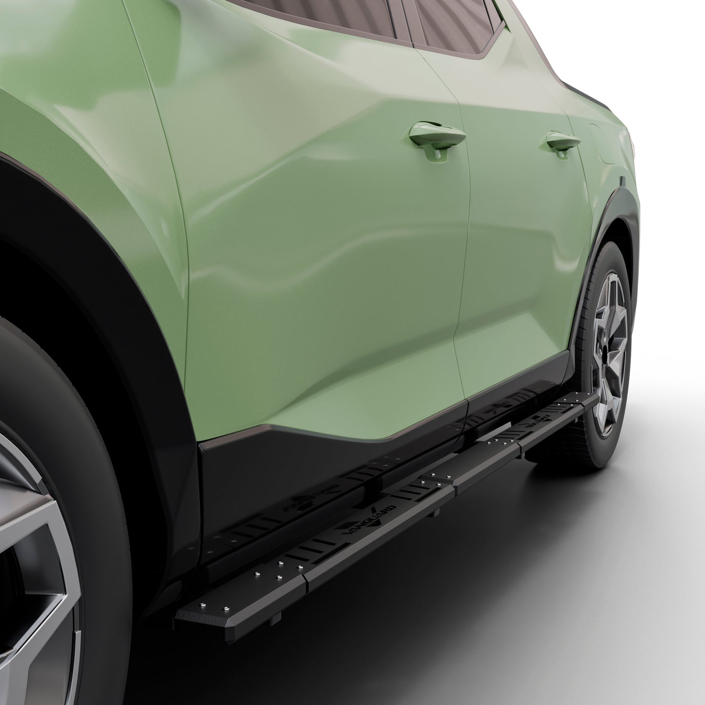 Vanguard Black Powdercoat Side Steps & Running Boards Side Steps Running Board for 2022-2024 hyundai santa cruz