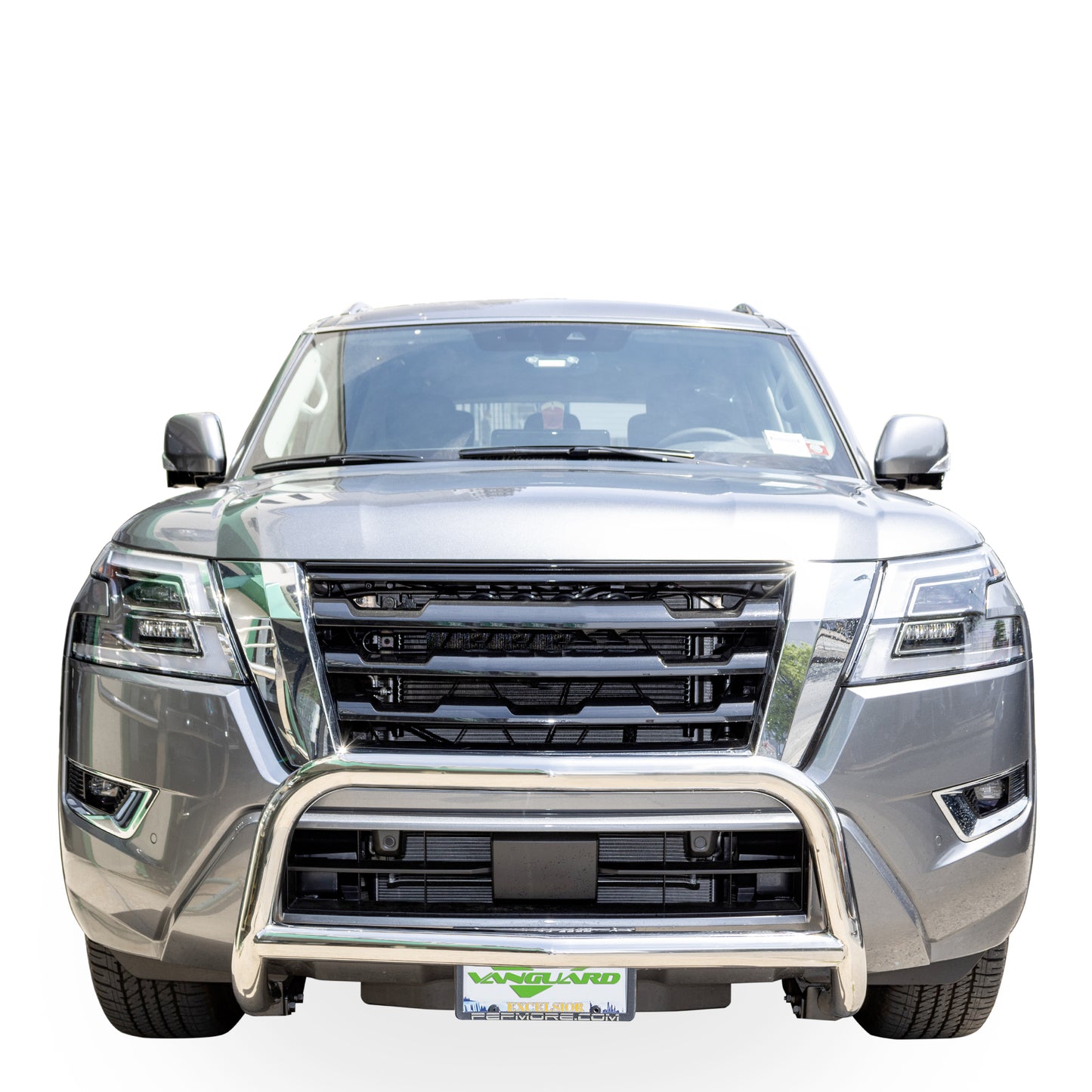 Vanguard Stainless Steel Front Guards Bull Bars Bumper Guard for 2014-2024 infiniti qx80