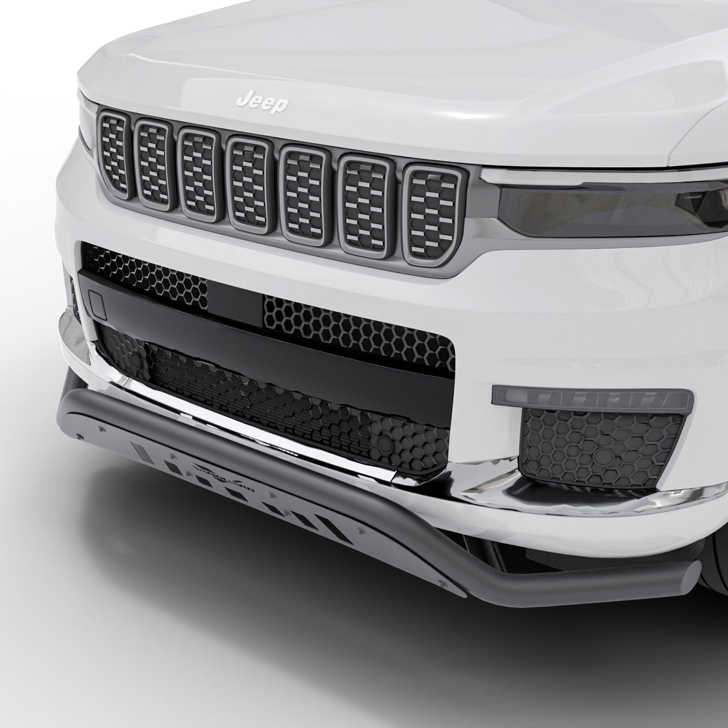 Vanguard Black Powdercoat Front Guards Front Runners Bumper Guard for 2022-2024 jeep grand cherokee