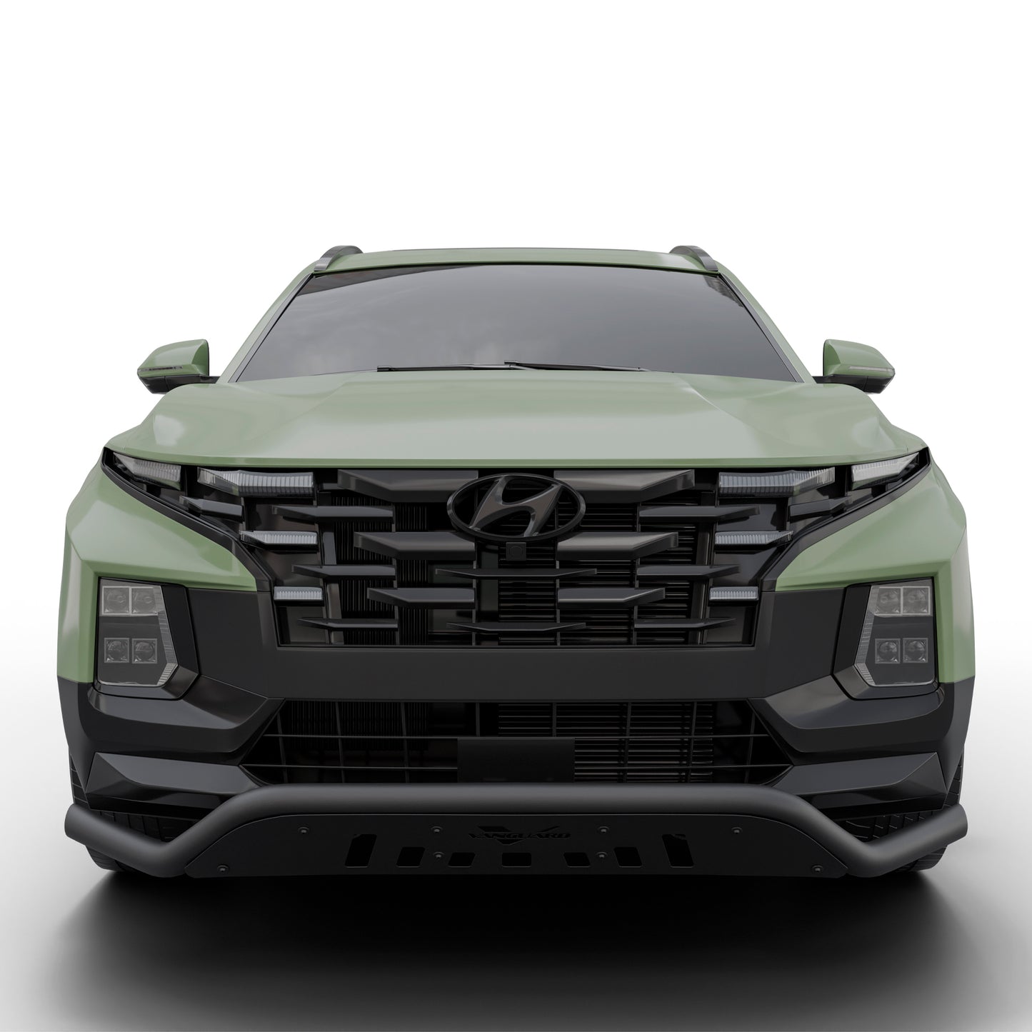 Vanguard Black Powdercoat Front Guards Front Runners Bumper Guard for 2022-2024 hyundai santa cruz