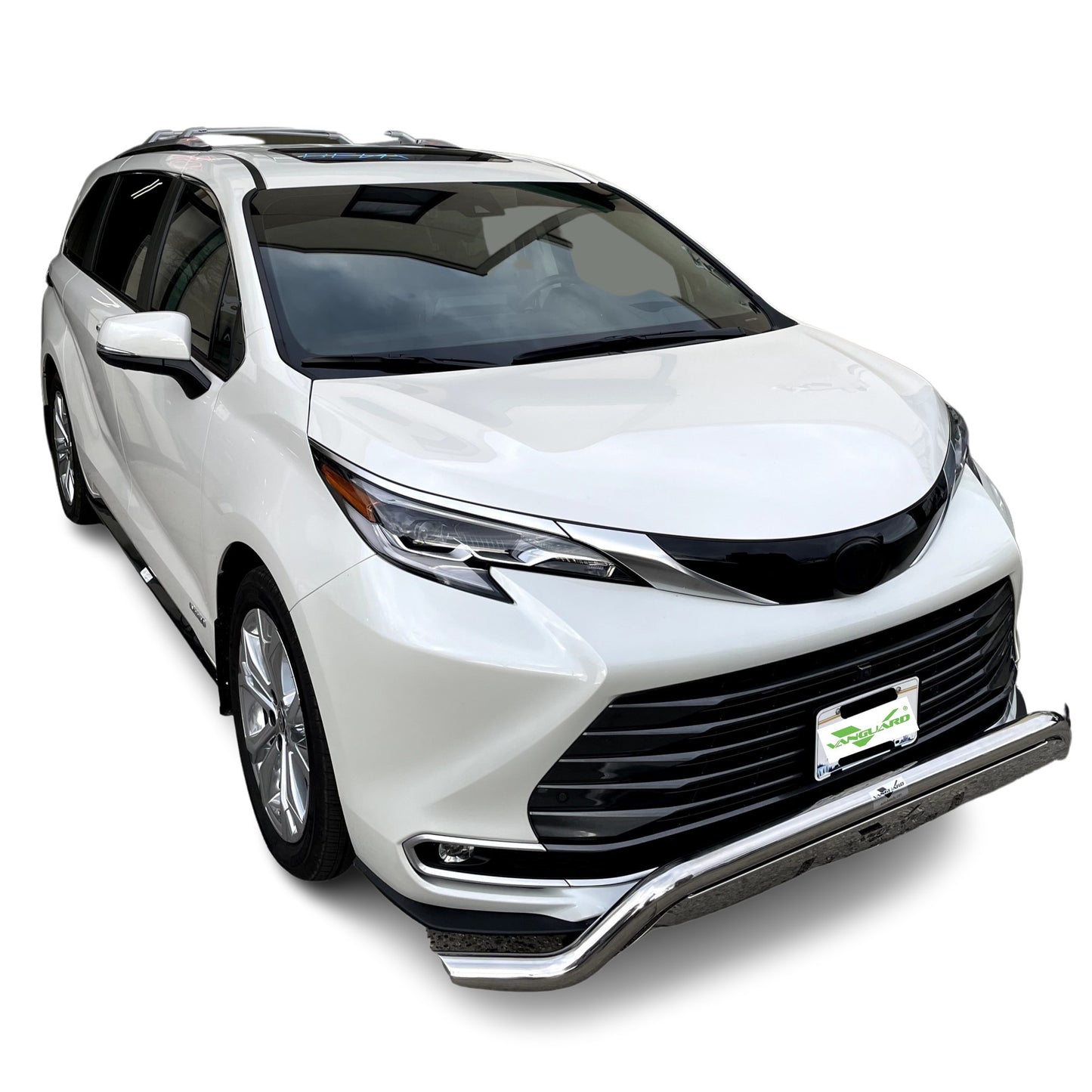 Vanguard Stainless Steel Front Guards Front Runners Bumper Guard for 2021-2025 toyota sienna