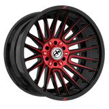 XF OFFROAD XF-234 Black Machined Red 20x12 6x135/6x139.7 Wheels | Offset: -44 | Backspace: nan | Bore: 106.4