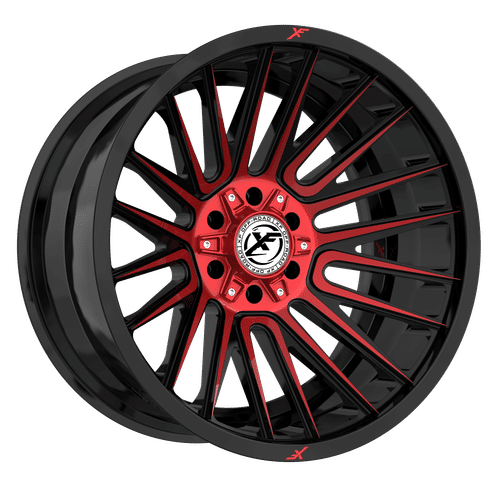 XF OFFROAD XF-234 Black Machined Red 20x10 6x135/6x139.7 Wheels | Offset: -12 | Backspace: nan | Bore: 106.4