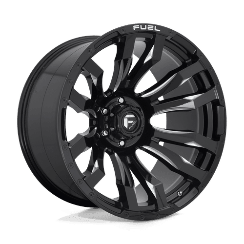 Fuel D673 GLOSS BLACK MILLED 22x12 6x135 Wheels | Offset: -44 | Backspace: 4.77 | Bore: 87.1
