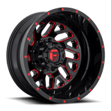 Fuel D656 GLOSS BLACK RED TINTED CLEAR 20x8.25 8x200 Wheels | Offset: -201 | Backspace: -3.29 | Bore: 142
