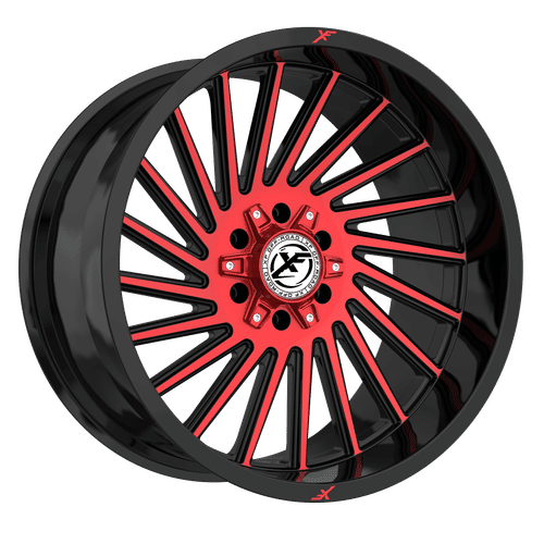 XF OFFROAD XF-239 Black Machined Red 20x9 6x135/6x139.7 Wheels | Offset: 12 | Backspace: nan | Bore: 106.4