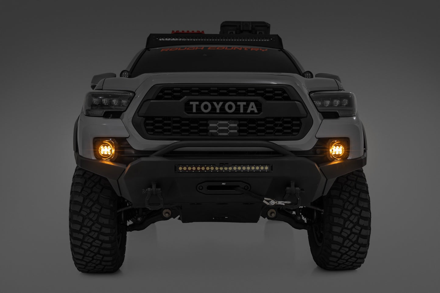 LED Fog Light Kit | 3.5 Inch Round Black Series | Amber DRL | Toyota Tacoma (16-22)