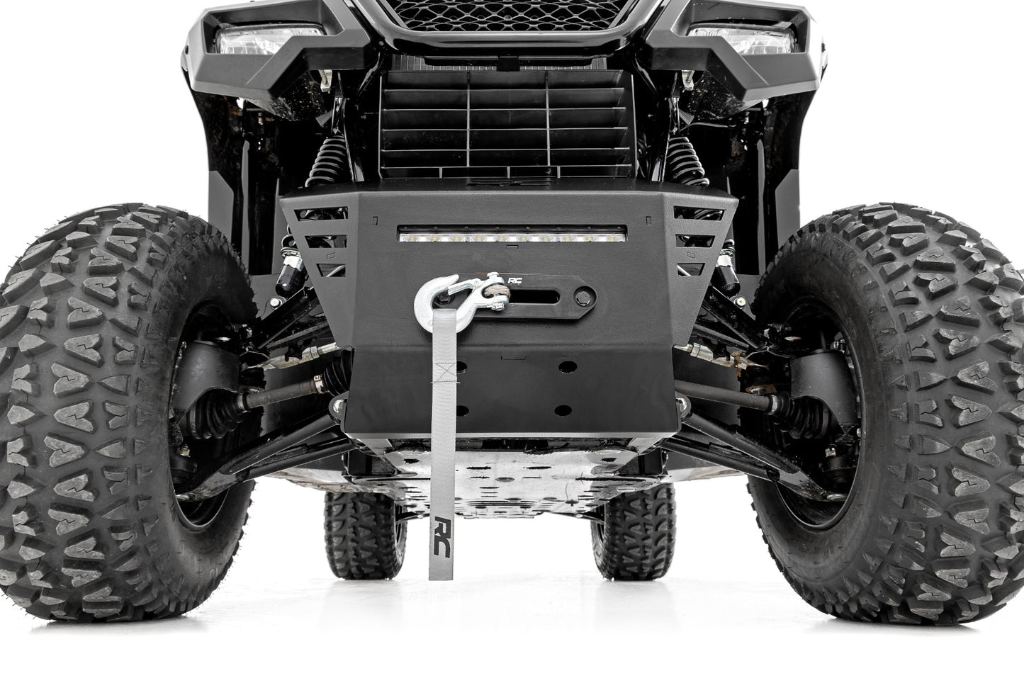 Winch Plate | 4500-LB Winch | 10" Black Slimline | Honda SXS520M2 Pioneer 520 (22-23)