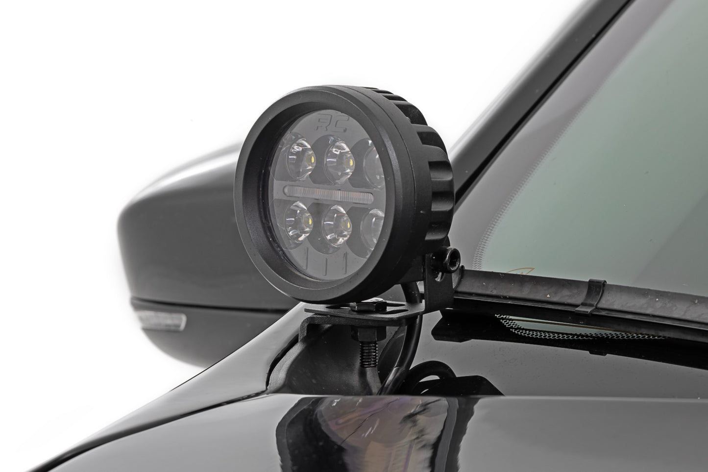 LED Light Kit | Ditch Mount | Black Series Round | 3.5 Inch | Amber DRL | Jeep KL (14-21)