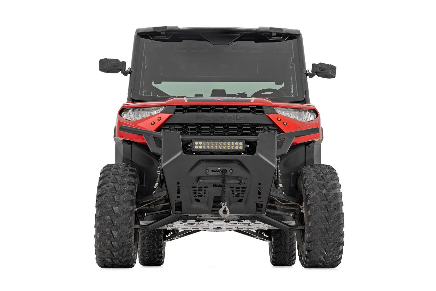 Black Forged Alum High Clearance 2" Fwd Offset Control Arms w/Ball Joints | Polaris Ranger 1000XP