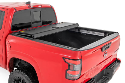 Hard Tri-Fold Flip Up Bed Cover | 5' Bed | Utility Track | Nissan Frontier (22-24)