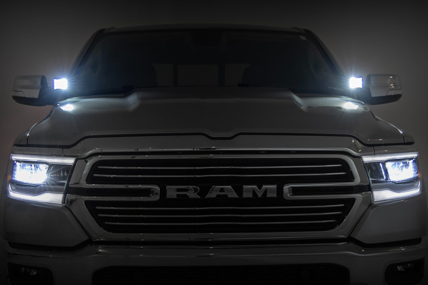 LED Light Kit | Ditch Mount | 2" Black Pair | Flood | Ram 1500 (19-24)