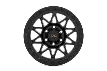 Rough Country 78 Series Wheel | Simulated Beadlock | Black | 18x9 | 5x5.5 | -12mm