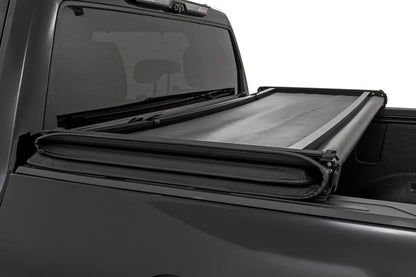 Soft Tri-Fold Bed Cover | 5'7" Bed | with and w/o OE Rail | Toyota Tundra (22-25)