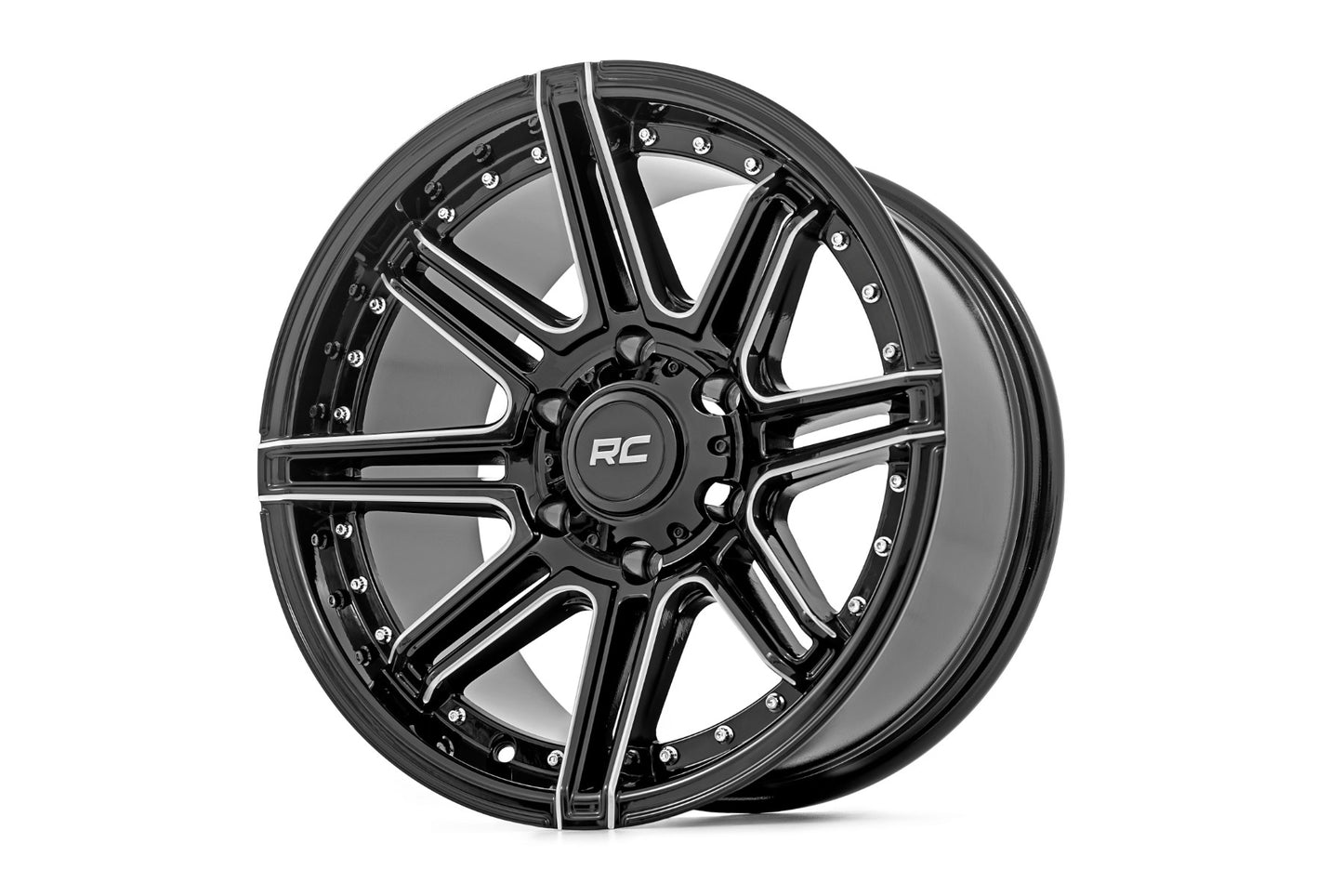 Rough Country 88 Series Wheel | One-Piece | Gloss Black | 20x10 | 8x170 | -19mm