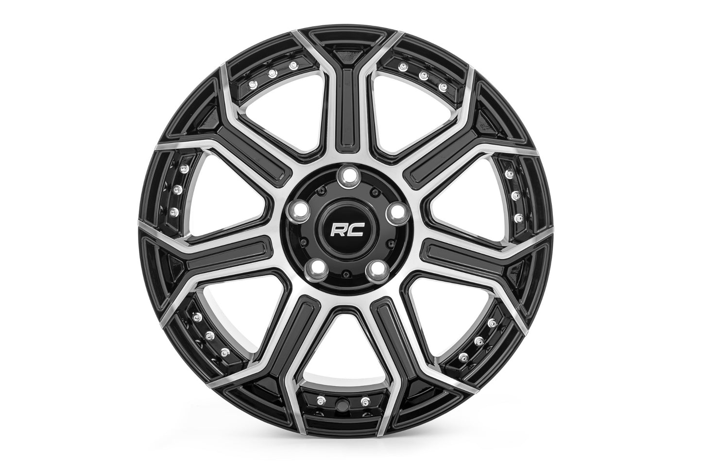 Rough Country 89 Series Wheel | One-Piece | Black Machined Gun Metal | 17x9 | 6x5.5 |  -12mm