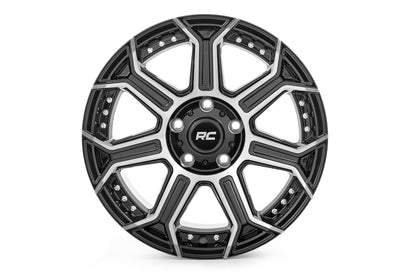 Rough Country 89 Series Wheel | One-Piece | Black Machined Gun Metal | 17x9 | 6x5.5 |  -12mm