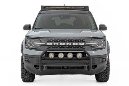 Nudge Bar | w/ Tow Hooks | 20 Inch Black Single Row LED | Ford Bronco Sport 4WD (2021-2024)