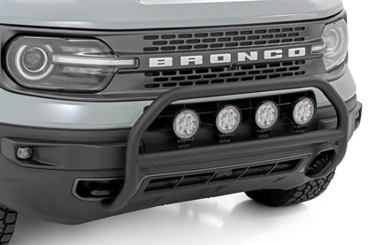 Nudge Bar | w/ Tow Hooks | 20 Inch BLK DRL Single Row LED | Ford Bronco Sport 4WD (21-24)