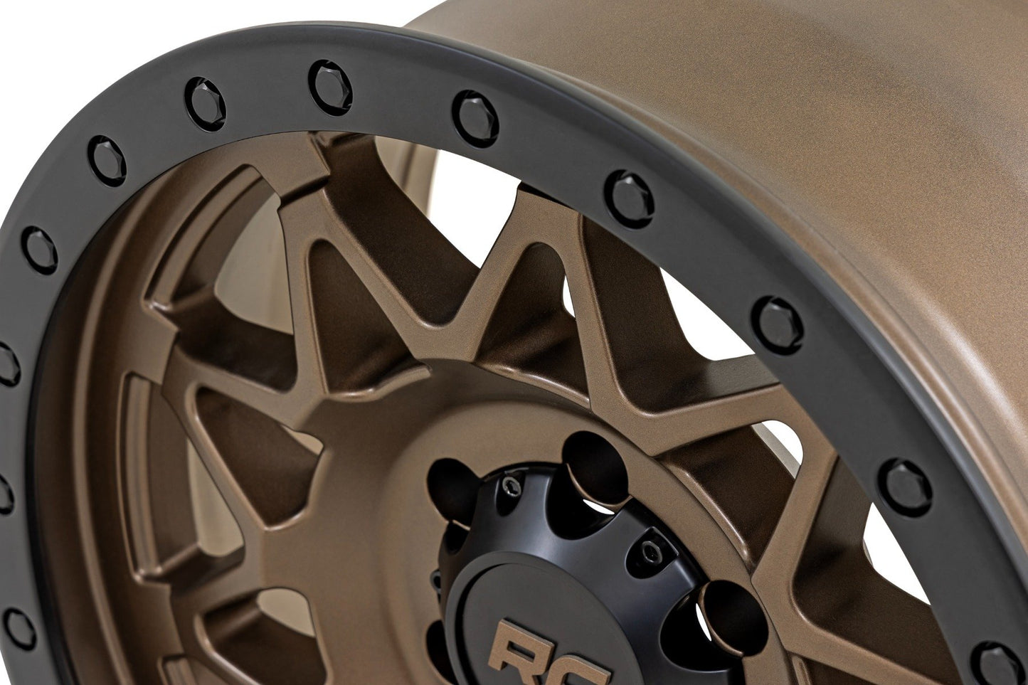 Rough Country 78 Series Wheel | Simulated Beadlock | Bronze/Black | 18x9 | 8x170 | 0mm