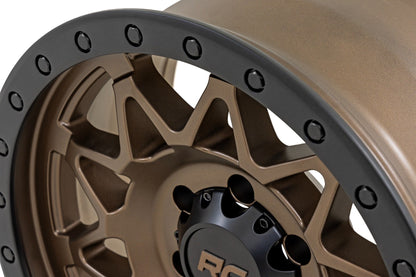 Rough Country 78 Series Wheel | Simulated Beadlock | Bronze/Black | 18x9 | 6x135 | -12mm