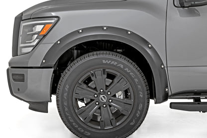 Traditional Pocket Fender Flares | Crew | G41 Magnetic Black | W/O Emblem | Nissan Titan (17-23)