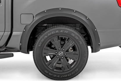 Traditional Pocket Fender Flares | Crew | G41 Magnetic Black | W/O Emblem | Nissan Titan (17-23)