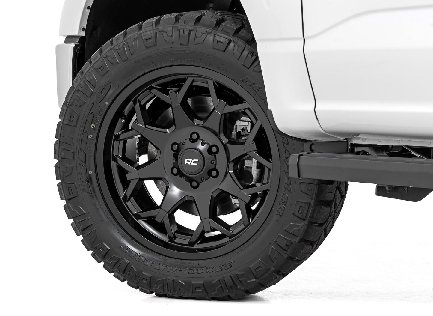 Rough Country 80 Series Wheel | One-Piece | Semi Gloss Black | 20x10 | 5x5 | -19mm