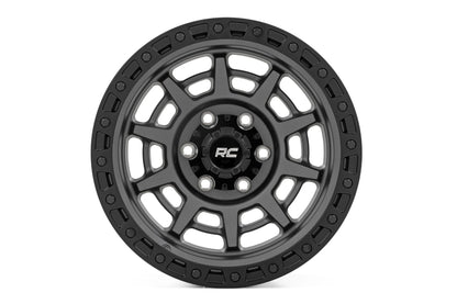 Rough Country 85 Series Wheel | Simulated Beadlock | Gunmetal Gray/Black | 17x9 | 8x6.5 | +0mm