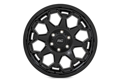 Rough Country 80 Series Wheel | One-Piece | Semi Gloss Black | 20x10 | 5x5 | -19mm