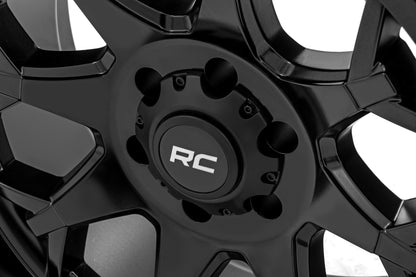 Rough Country 80 Series Wheel | One-Piece | Semi Gloss Black | 20x10 | 8x170 | -19mm