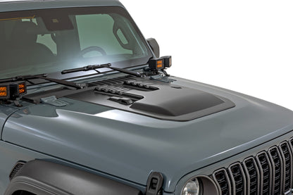 Hood Scoop | PW7 Bright White | Jeep Gladiator JT/Wrangler JL 4WD (2018-2025)