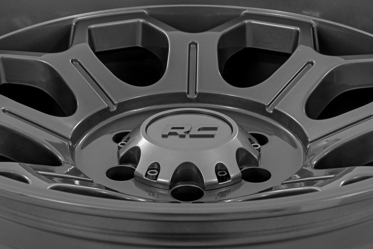 Rough Country 77 Series Wheel | One-Piece | Gunmetal Gray | 20x9 | 6x135 | -12mm