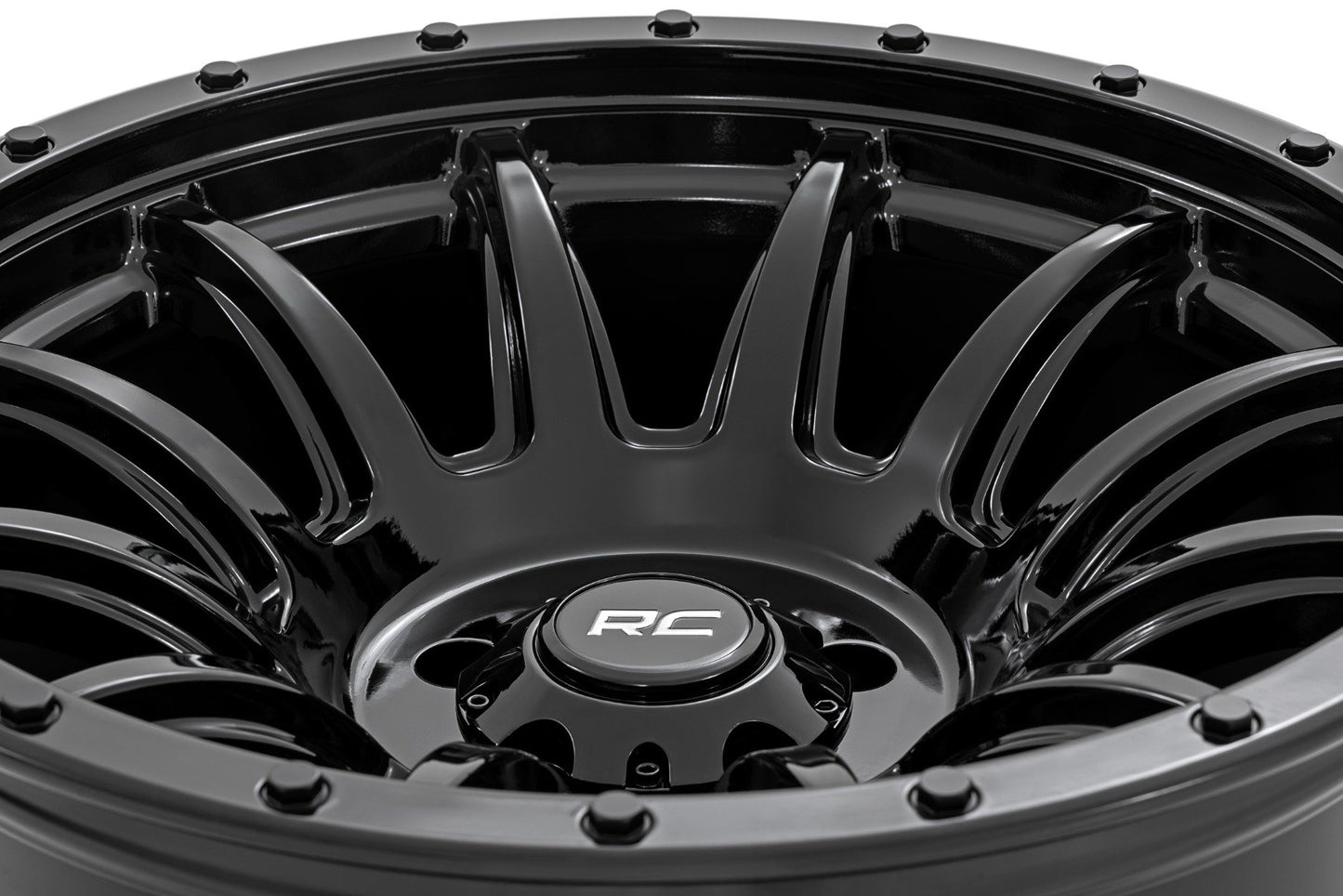 Rough Country 90 Series Wheel | One-Piece | Gloss Black | 20x9 | 6x5.5 | 0mm