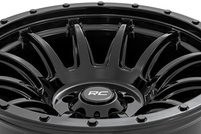 Rough Country 90 Series Wheel | One-Piece | Gloss Black | 20x9 | 6x5.5 | 0mm