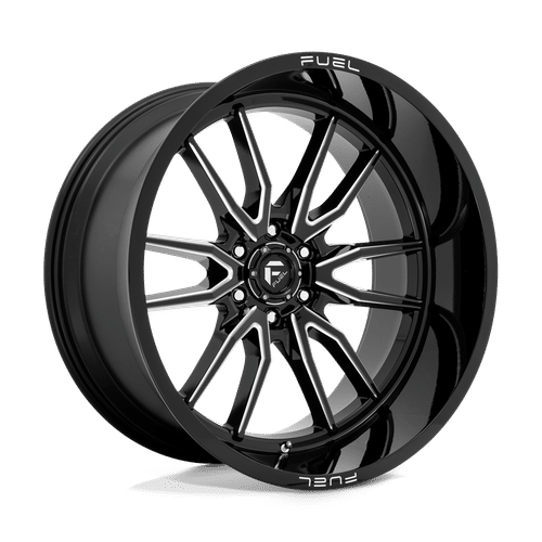 Fuel D761 GLOSS BLACK MILLED 24x12 6x135 Wheels | Offset: -44 | Backspace: 4.77 | Bore: 87.1