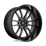 Fuel D761 GLOSS BLACK MILLED 24x12 6x139.7 Wheels | Offset: -44 | Backspace: 4.77 | Bore: 106.1