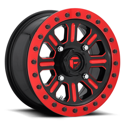 Fuel D911 GLOSS BLACK RED TINTED CLEAR 15x7 4x156 Wheels | Offset: 38 | Backspace: 5.5 | Bore: 132