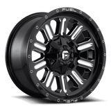 Fuel D620 HARDLINE GLOSS BLACK MILLED 22x10 8x180 Wheels | Offset: -18 | Backspace: 6.21 | Bore: 124.2