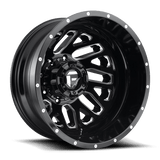 Fuel D581 GLOSS BLACK MILLED 22x8.25 8x200 Wheels | Offset: -201 | Backspace: -3.29 | Bore: 142