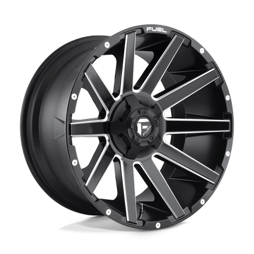Fuel D616 MATTE BLACK MILLED 20x9 8x180 Wheels | Offset: 1 | Backspace: 5.04 | Bore: 124.2